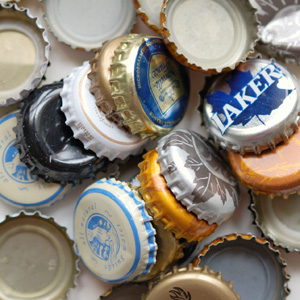 beer bottle caps upcycle