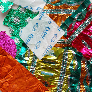candy wrappers upcycle